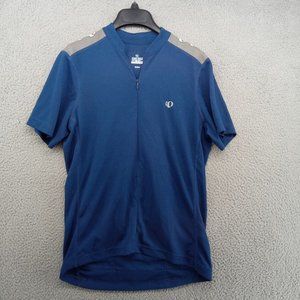 Pearl Izumi Shirt Mens Medium Navy Blue Biking Athletic‎ Jersey Back Pockets